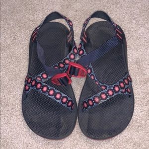 Chaco navy and pink sandals
